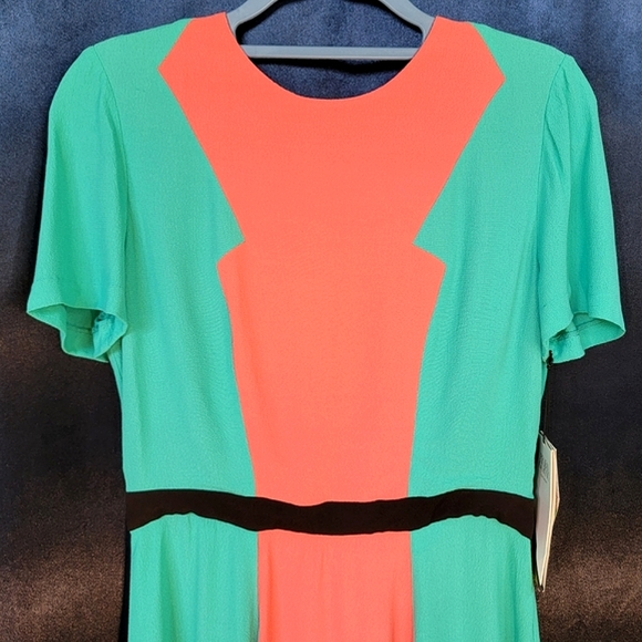 NWT Prabal Gurung for Target Color Block Short Sleeve Knee Length Dress size 10 - Picture 6 of 16